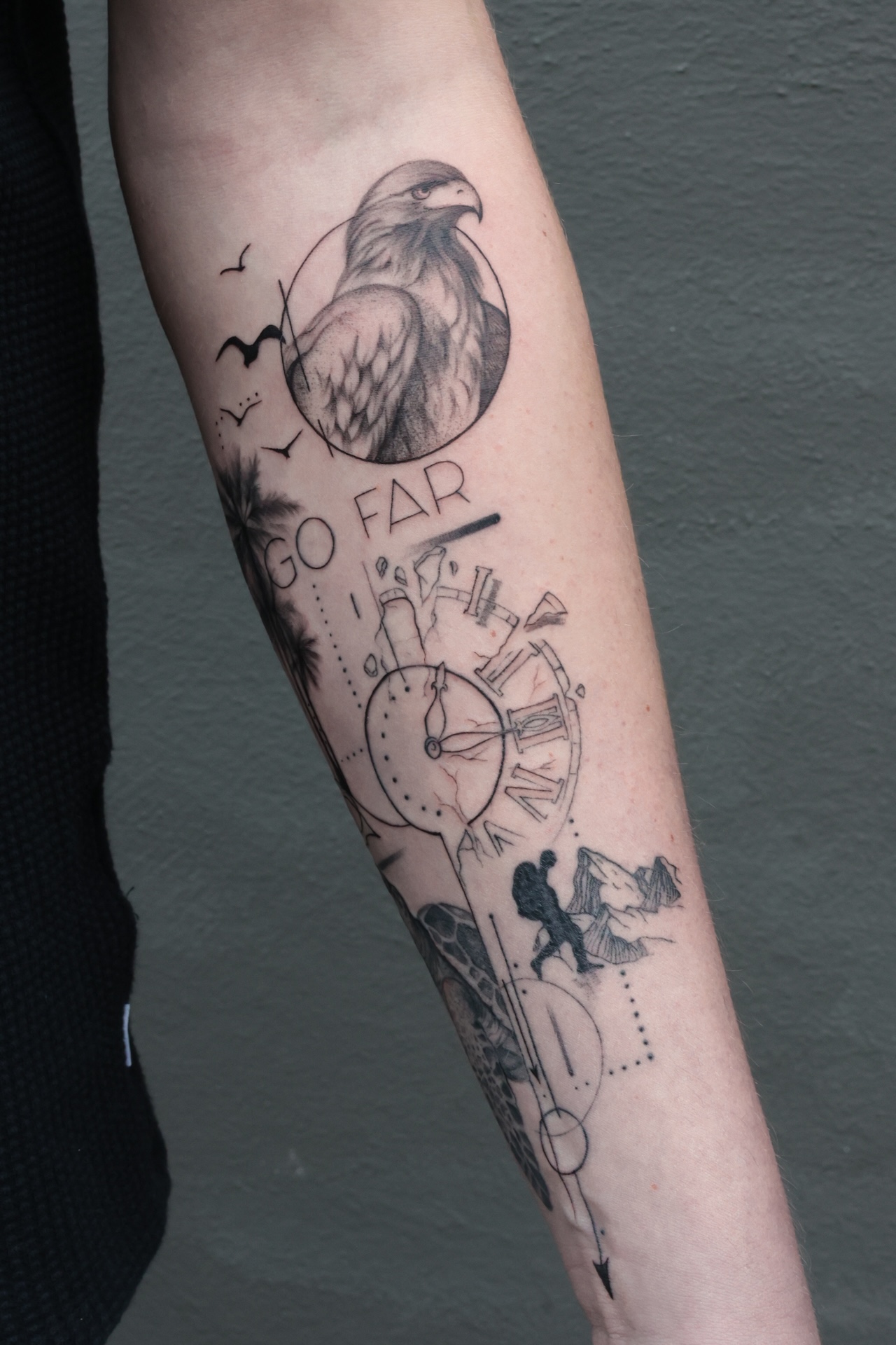 Fineline Tattoomotive von Inkara Tattoo